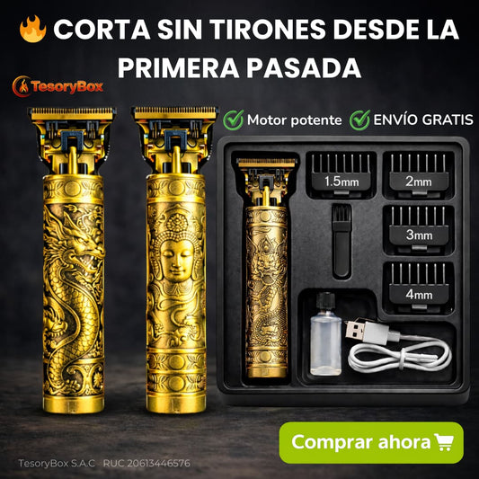 Cortadora de Cabello Profesional – Máquina Barbera Recargable