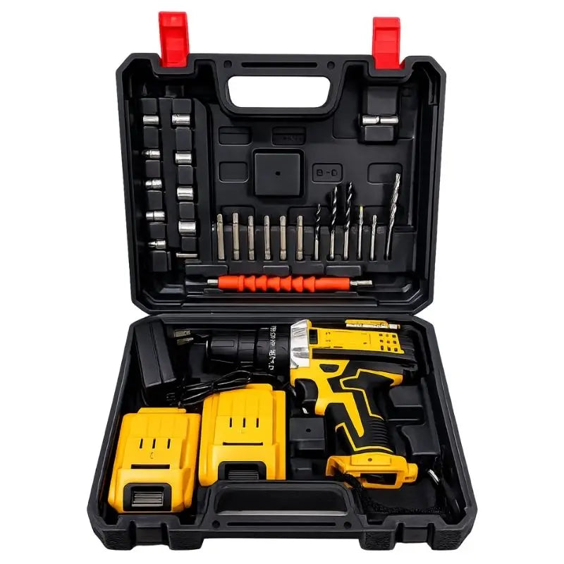 Taladro Inalámbrico 12V + Kit 30 Accesorios y Maleta