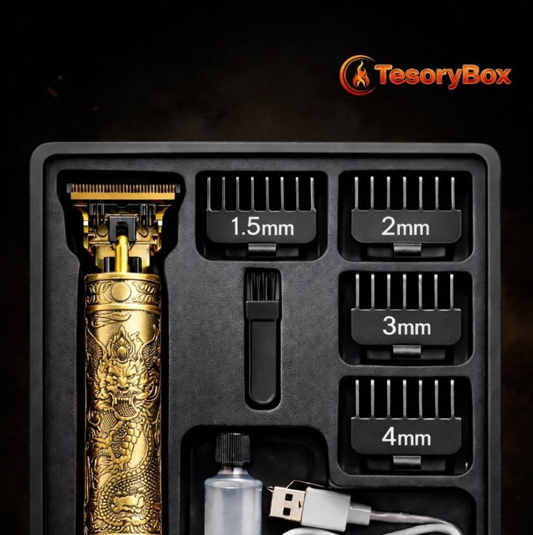 Cortadora de Cabello Profesional – Máquina Barbera Recargable