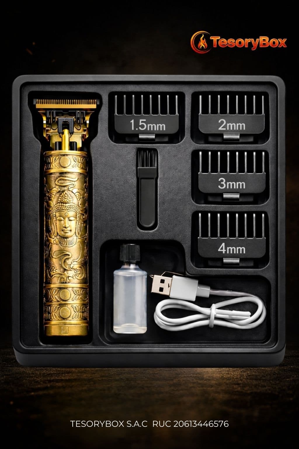 Cortadora de Cabello Profesional – Máquina Barbera Recargable